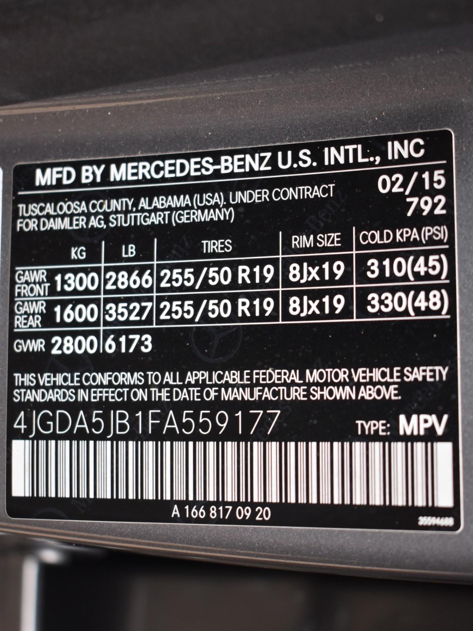 2015 Mercedes Benz ML 350 photo 50
