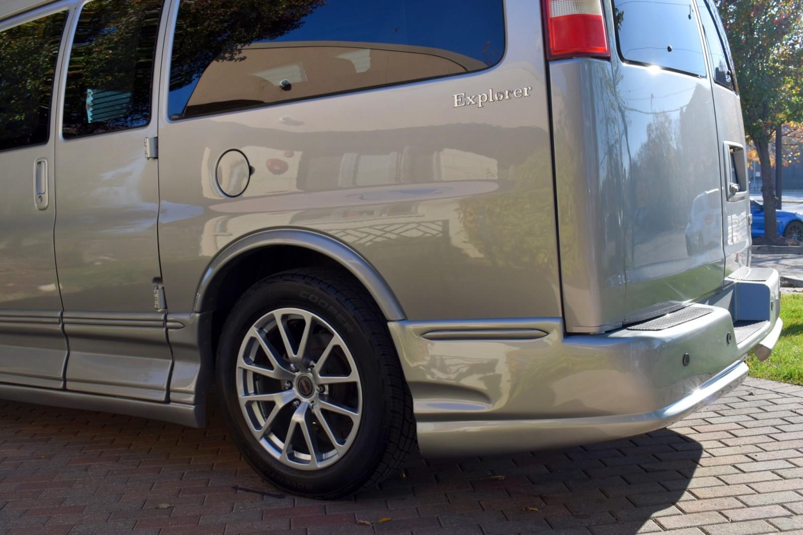 Used 2013 GMC Savana Van High Top Explorer Conversion Van TV DVD For Sale Sold Lux Cars Chicago Stock 8719